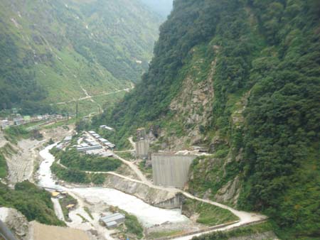 Teesta Hydroelectric project in Chumthang in North Sikkim