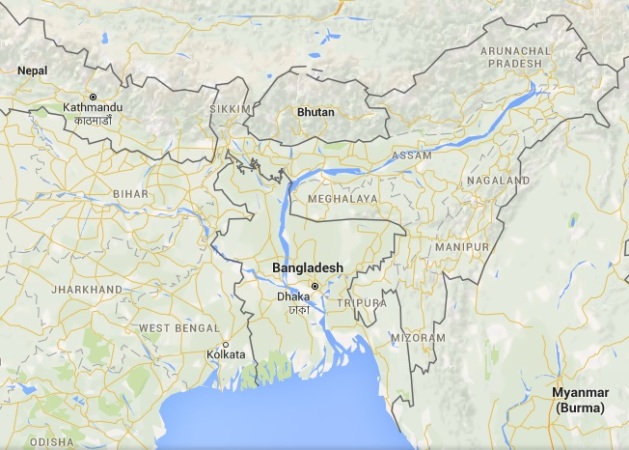 North-East India map